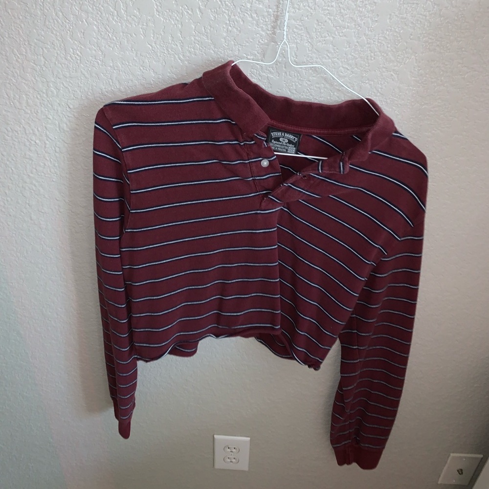 University Sportswear maroon crop top